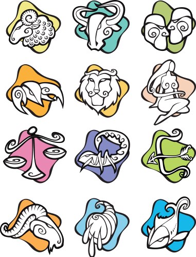 Zodiac Signs Collection Vector Image