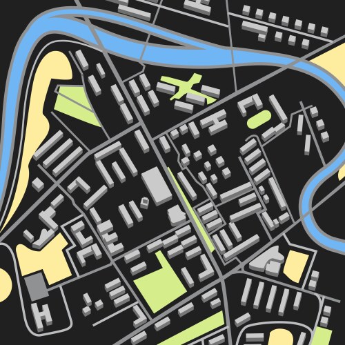 City map Royalty Free Vector Image - VectorStock