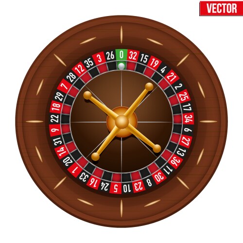 casino gambling roulette wheel vector image vector image