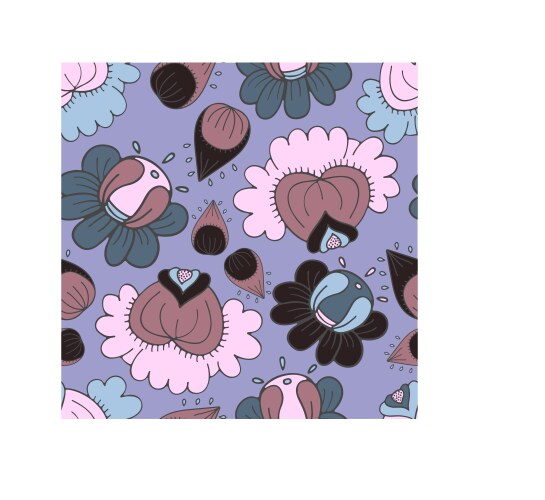 Seamless pattern with hand-drawn fantasy flowers Vector Image