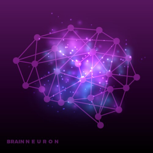 abstract brain neural network and universe vector image