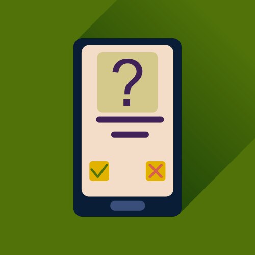 Flat web icon with long shadow mobile applications vector image