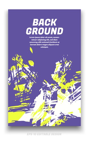 Book cover design template with abstract splash Vector Image