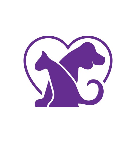 dog love logo template vector image