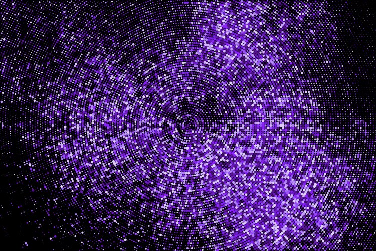 Purple halftone dotted backdrop vector image