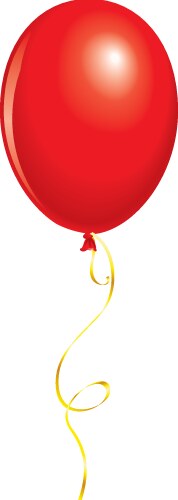 Red party balloon Royalty Free Vector Image - VectorStock