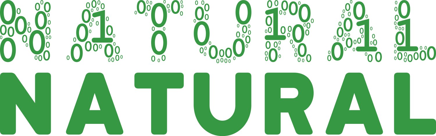 Natural text composition of binary digits vector image
