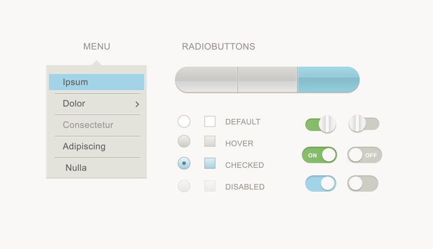 Ui set for apps and computer programms vector image