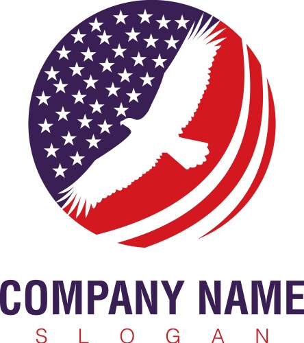 American Eagle Emblem Vector Image