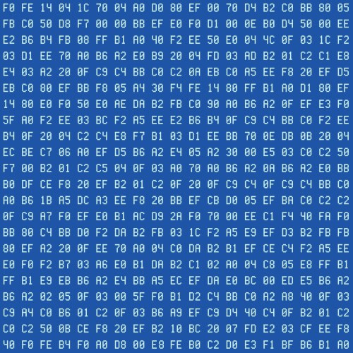 Computer blue screen hexadecimal code seamless vector image