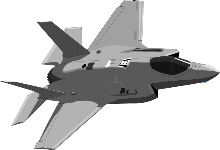 F 35a lightning side bank vector image