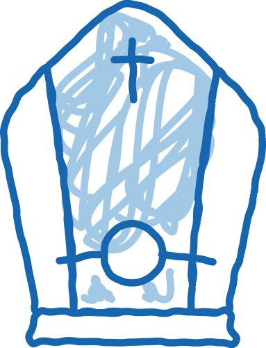 Papal tiara doodle icon hand drawn Vector Image