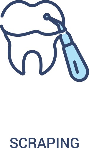 Scraping concept 2 colored icon simple line vector image
