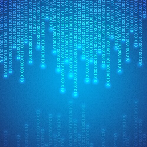 Blue Binary Code Background vector image