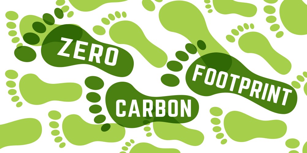 Carbon footprint ecology global warming concept vector image