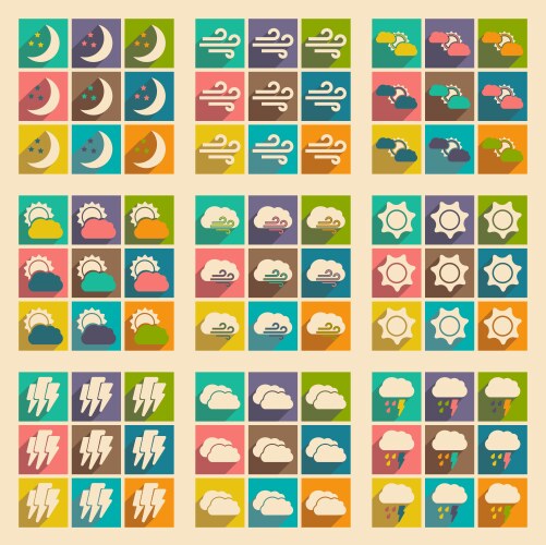 Flat with shadow concept and mobile application vector image