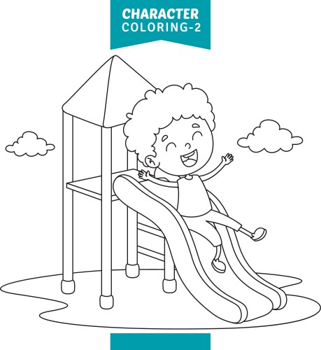 Character coloring page vector image