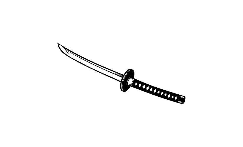 Traditional Japanese Katana Artwork Vector Image