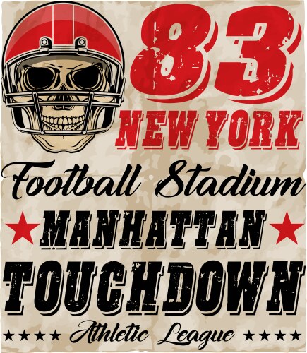 Football Skull Helmet Vector Image