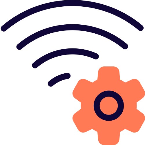 Setting up system for wireless networking vektorbild