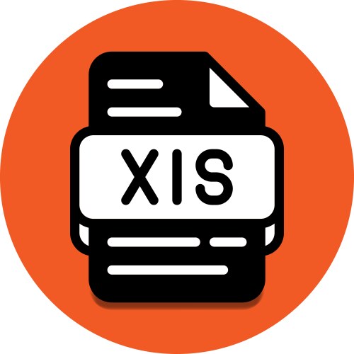 xls file type database icon document files vector image