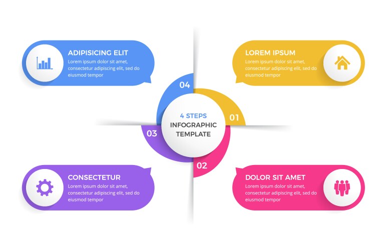 6 step arrow circle infographics template Vector Image