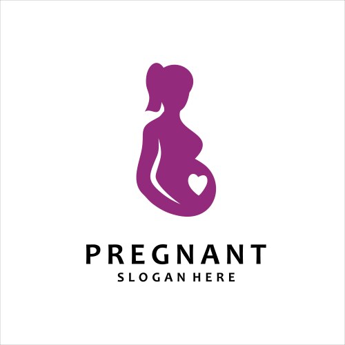 Pregnancy logo design template pregnant Vector Image