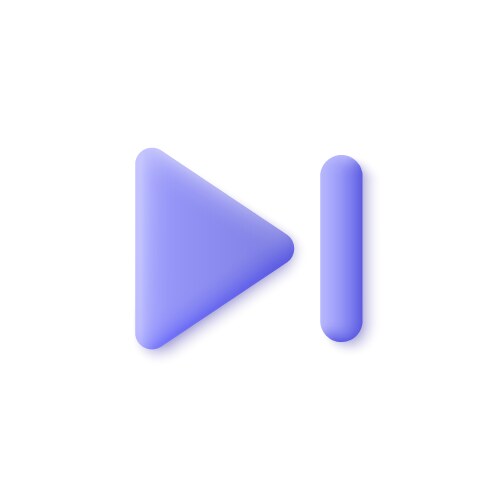 skip to the end next music player button 3d vector