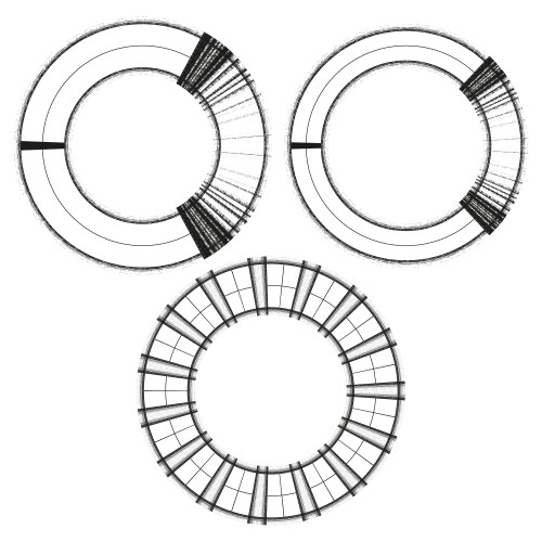 Technical ring icon circular shape line segment vector image
