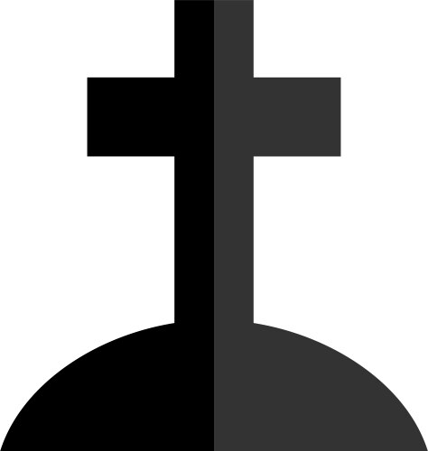 cemetery sign icon flat vector