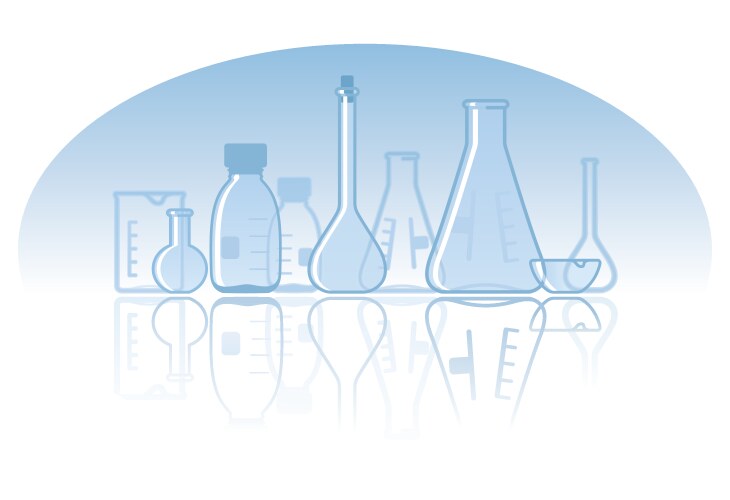 Chemical laboratory background Royalty Free Vector Image