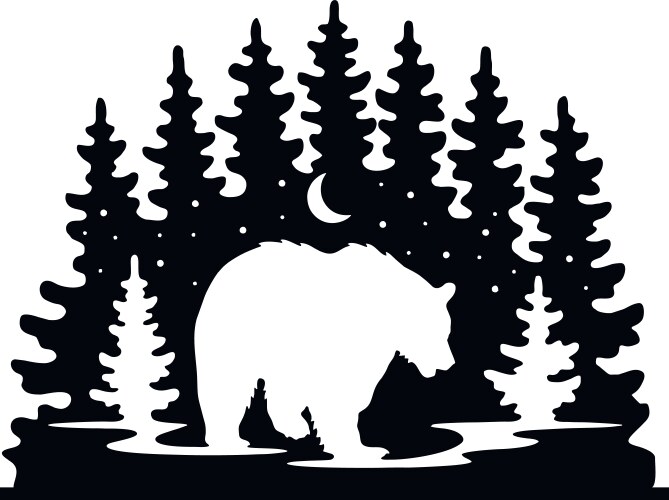 Bear Stencil Vector Images (over 290)