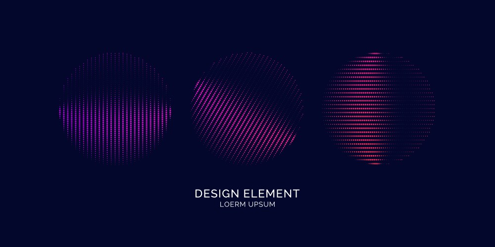 abstract elements with dynamic lines and particles vector image