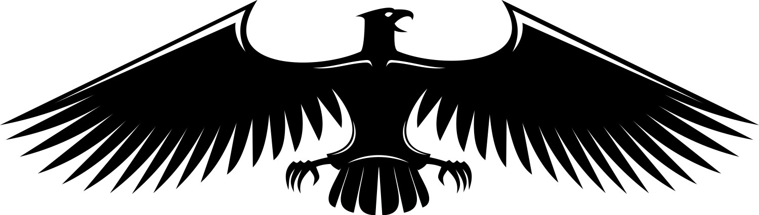 Black heraldic eagle Royalty Free Vector Image