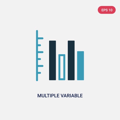 Two color multiple variable vertical bars icon vector image