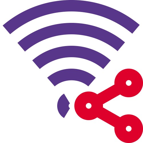 Use of wifi for transferring data between devices vektorbild