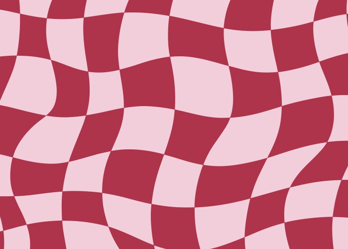 Abstract background checkerboard distorted vector image