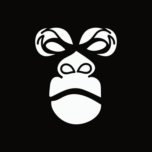 Head monkey logo Royalty Free Vector Image - VectorStock
