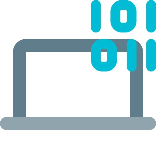 Implementing binary technology code on device vektorbild