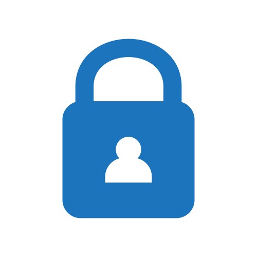 Padlock people icon logo vector image