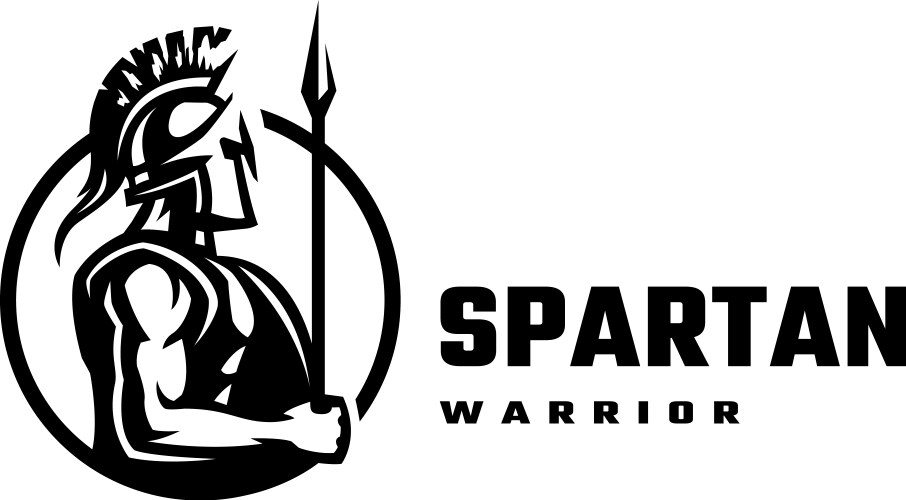 Warrior of sparta emblem logo Vector Image