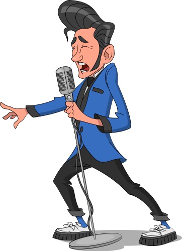 Man with microphone vector image