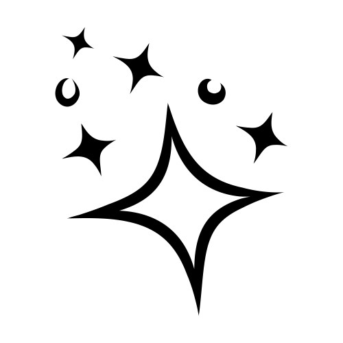 winkling stars shine icon clean star vector image