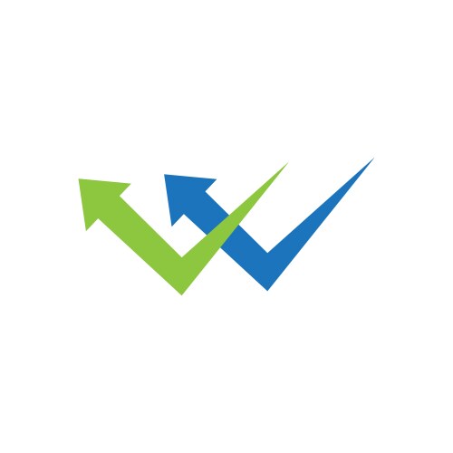 Check mark profit icon logo vector image