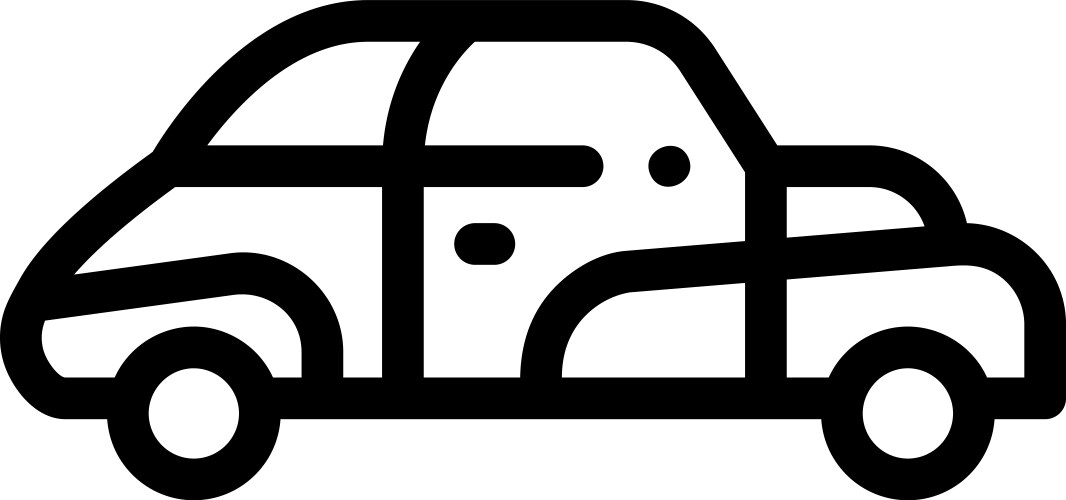 Old computer icon thin linear style design vector image