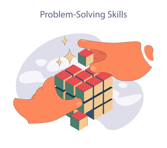 Problem-solving skills vector image