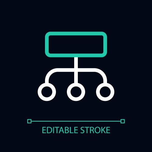 Tree diagram pixel perfect color linear ui icon vector image
