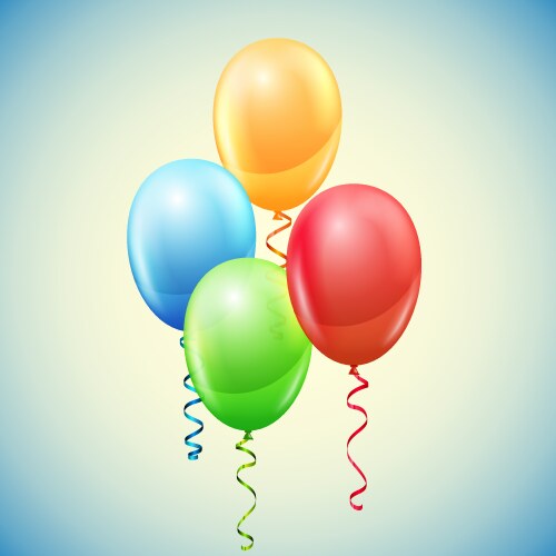 balloon and ribbons vector image