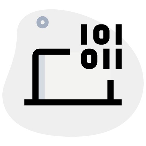 Implementing binary technology code on device vektorbild