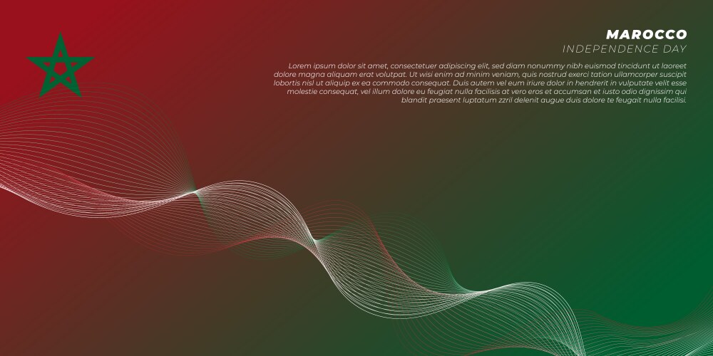 Morocco independence day background with waving Vector Image